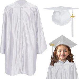New Preschool and Kindergarten Cap and Gown with 2025 2026 Tassel Grad for kids